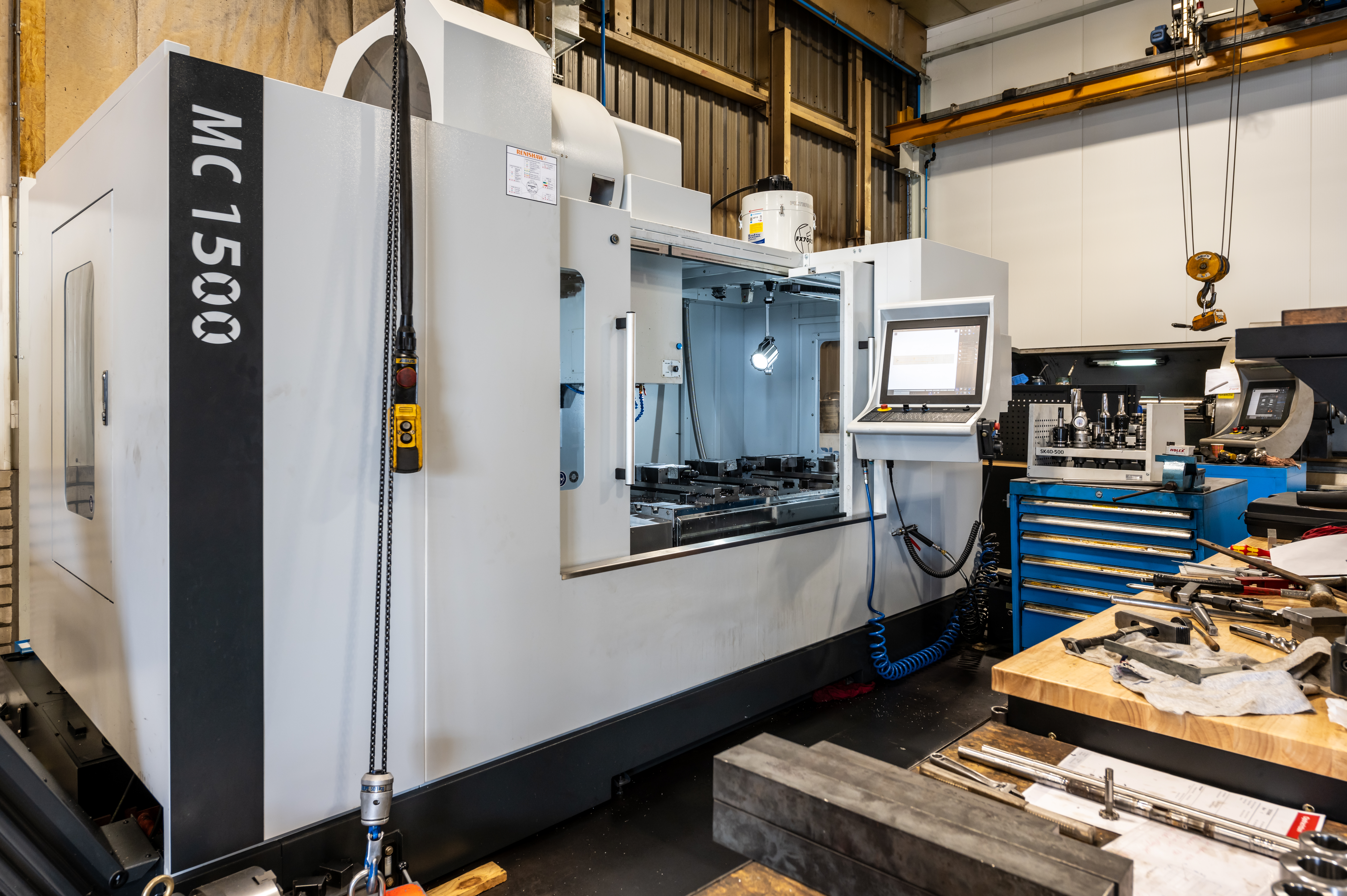 CNC machine in het machinepark